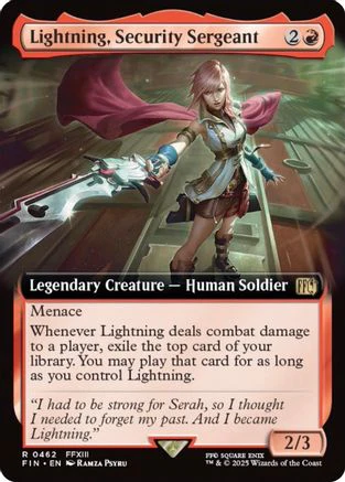 Lightning, Security Sergeant (Extended Art) (FIN-462) - FINAL FANTASY Foil
