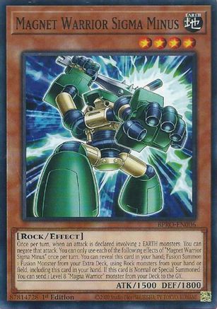 Magnet Warrior Sigma Minus (BPRO-EN006) - Burst Protocol 1st Edition