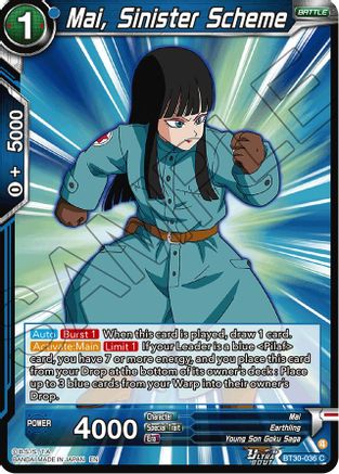 Mai, Sinister Scheme (BT30-036) - Three Glorious Fighters