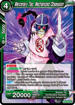 Mercenary Tao, Mechanized Obsession (BT28-073) - Prismatic Clash