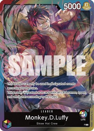 Monkey.D.Luffy (A Fist of Divine Speed Release Event Leader) (P) - One Piece Promotion Cards
