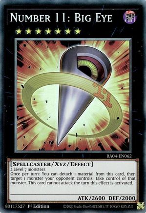 Number 11: Big Eye (CR) (RA04-EN062) - Quarter Century Stampede 1st Edition