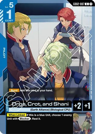 Orga, Crot, and Shani (GD02-087) - Dual Impact