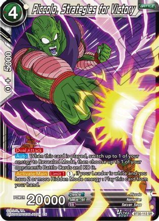 Piccolo, Strategies for Victory (BT30-113) - Three Glorious Fighters Foil