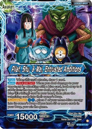 Pilaf, Shu, & Mai // Pilaf, Shu, & Mai, Entrusted Ambitions (BT30-017) - Three Glorious Fighters Foil