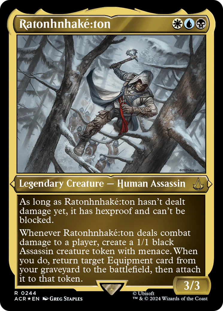 Ratonhnhaké꞉ton (ACR-244) - Assassin's Creed Etched Foil
