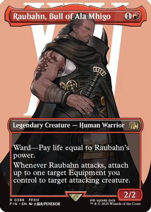 Raubahn, Bull of Ala Mhigo (Borderless) (FIN-388) - FINAL FANTASY Foil