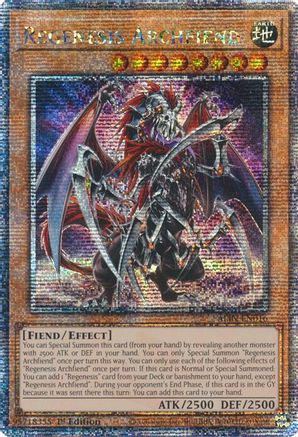 Regenesis Archfiend (Quarter Century Secret Rare) (ALIN-EN016) - Alliance Insight
