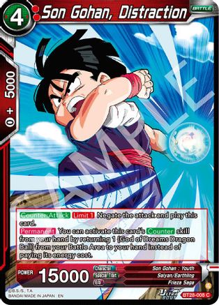 Son Gohan, Distraction (BT28-008) - Prismatic Clash