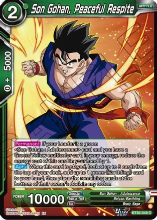 Son Gohan, Peaceful Respite (BT30-048) - Three Glorious Fighters