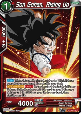 Son Gohan, Rising Up (BT30-007) - Three Glorious Fighters