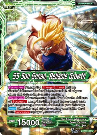 Son Gohan // SS Son Gohan, Reliable Growth (BT30-043) - Three Glorious Fighters Foil