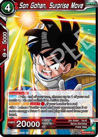 Son Gohan, Surprise Move (BT28-006) - Prismatic Clash Foil