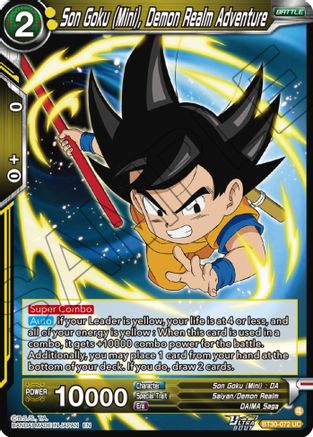 Son Goku (Mini), Demon Realm Adventure (BT30-072) - Three Glorious Fighters