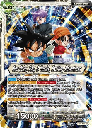 Son Goku, Pan, & Trunks // Son Goku, Pan, & Trunks, Exciting Adventures (BT30-108) - Three Glorious Fighters