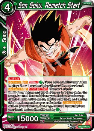 Son Goku, Rematch Start (BT28-061) - Prismatic Clash