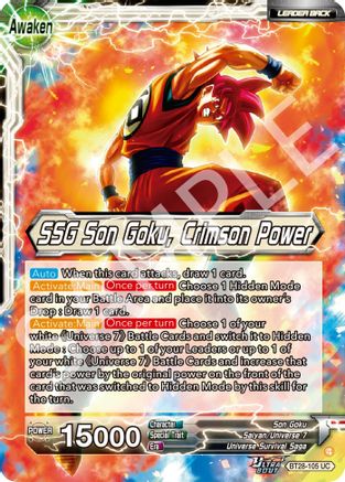 Son Goku // SSG Son Goku, Crimson Power (BT28-105) - Prismatic Clash Foil