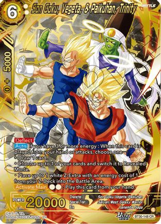 Son Goku, Vegeta, & Paikuhan, Trinity (BT30-148) - Three Glorious Fighters Foil