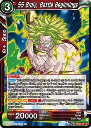 SS Broly, Battle Beginnings (BT29-014) - Fearsome Rivals