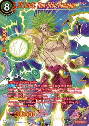 SS Broly, Non-Stop Rampage (SPR) (BT29-012) - Fearsome Rivals Foil