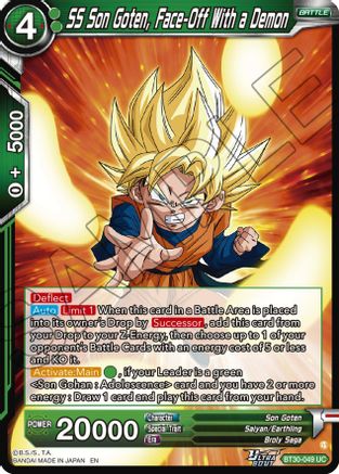 SS Son Goten, Face-Off With a Demon (BT30-049) - Three Glorious Fighters Foil