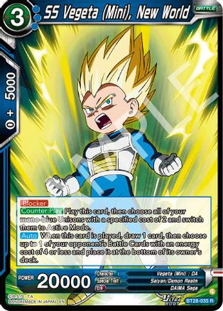SS Vegeta (Mini), New World (BT28-035) - Prismatic Clash