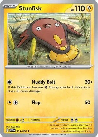 Stunfisk 35 - SV White Flare Reverse Holofoil