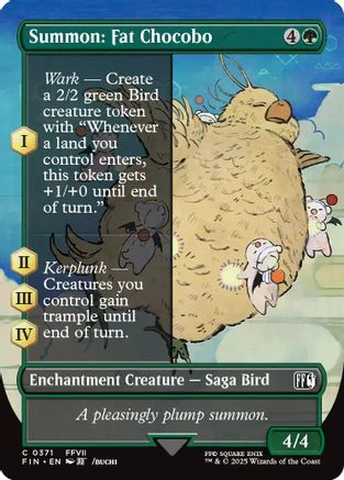 Summon: Fat Chocobo (Borderless) (FIN-371) - FINAL FANTASY Foil