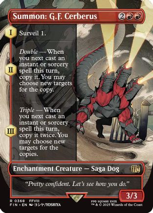 Summon: G.F. Cerberus (Borderless) (FIN-368) - FINAL FANTASY Foil