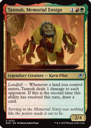 Tannuk, Memorial Ensign (EOE-233) - Edge of Eternities Foil