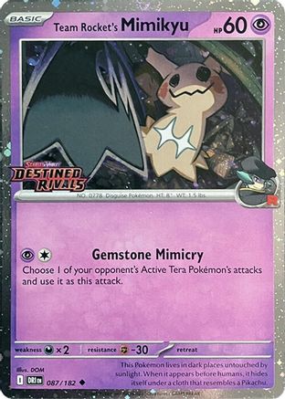 Team Rocket's Mimikyu (Destined Rivals Stamp) 87 - SV10 Destined Rivals Holofoil