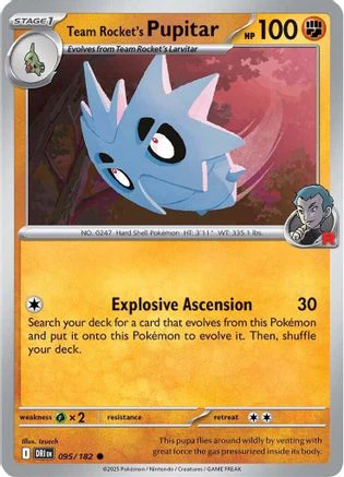 Team Rocket's Pupitar 95 - SV10 Destined Rivals Reverse Holofoil