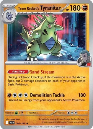 Team Rocket's Tyranitar 96 - SV10 Destined Rivals