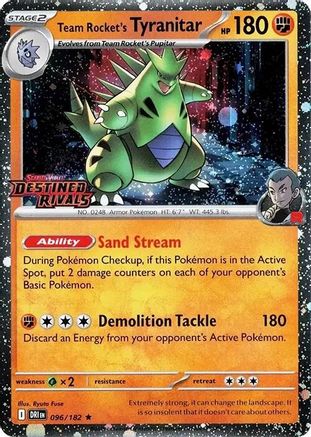 Team Rocket's Tyranitar (Destined Rivals Stamp) 96 - SV10 Destined Rivals Holofoil