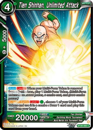 Tien Shinhan, Unlimited Attack (BT28-066) - Prismatic Clash