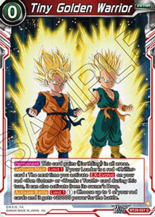 Tiny Golden Warrior (BT29-027) - Fearsome Rivals
