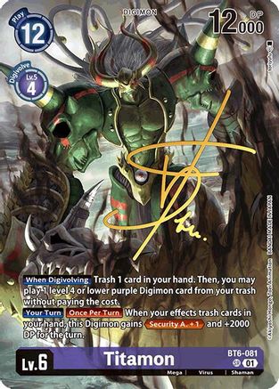 Titamon (Rare Pull) (BT6-081) - World Convergence