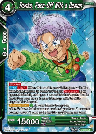 Trunks, Face-Off With a Demon (BT30-051) - Three Glorious Fighters