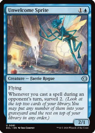 Unwelcome Sprite (ECL-081) - Lorwyn Eclipsed
