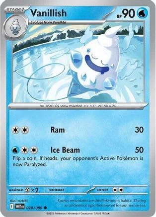 Vanillish 28 - SV White Flare Reverse Holofoil