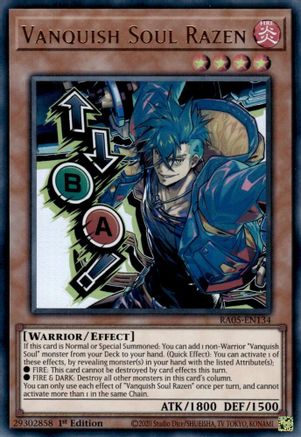Vanquish Soul Razen (RA05-EN134) - Rarity Collection 5 1st Edition