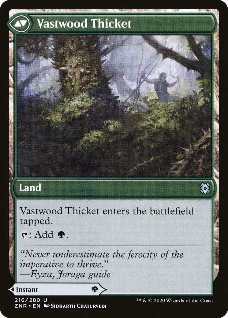 Vastwood Fortification // Vastwood Thicket (ZNR-216) - Zendikar Rising - Image 2