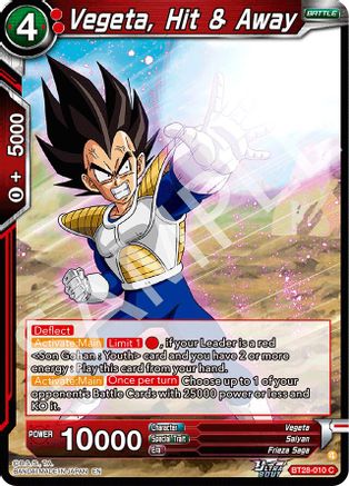 Vegeta, Hit & Away (BT28-010) - Prismatic Clash