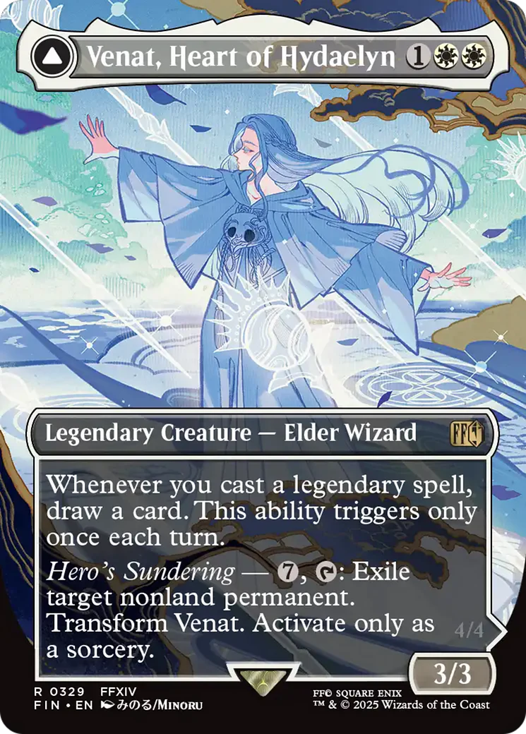 Venat, Heart of Hydaelyn // Hydaelyn, the Mothercrystal (FIN-329) - FINAL FANTASY (Borderless) Foil - Image 3