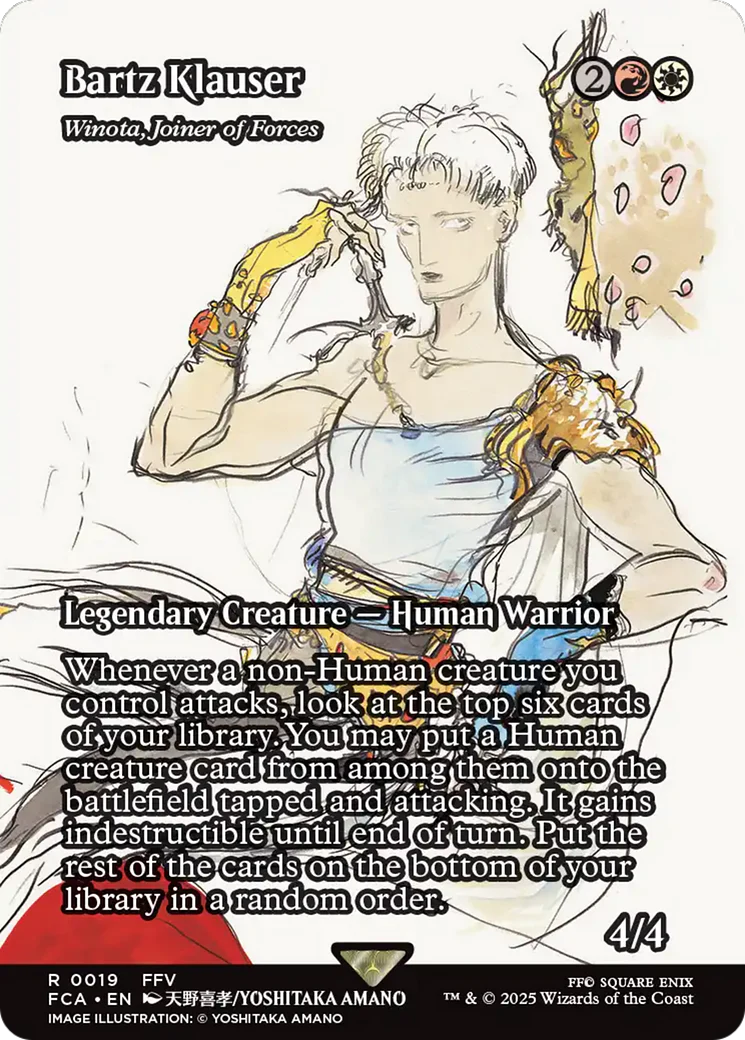 Winota, Joiner of Forces (FCA-019) - FINAL FANTASY: Through the Ages / Bartz Klauser (Borderless) Foil