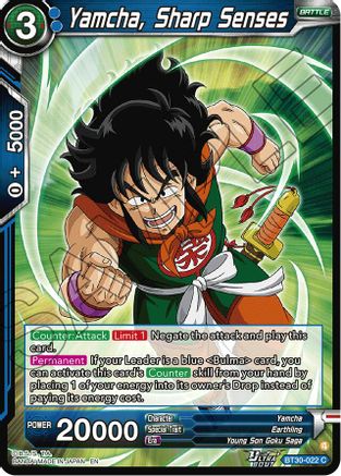 Yamcha, Sharp Senses (BT30-022) - Three Glorious Fighters
