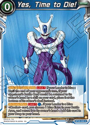 Yes, Time to Die! (BT29-040) - Fearsome Rivals Foil